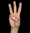 "Welcome" in American Sign Language finger-spelling